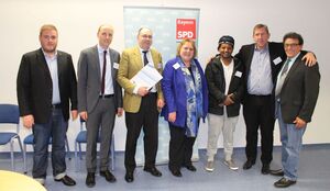v.links: Richard Krill, Stefan Ziegmann, Gerd Sandler, Brigitte Glos, Said Hussen Ysuf, A. Schwarz, Mohamed Hedi Addala